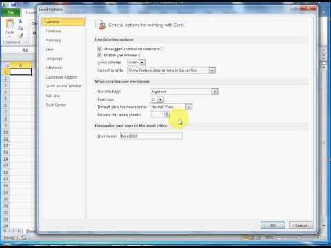 how to set excel 2010 as default