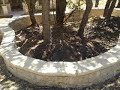 José Santos Masonry: Nicotene Chopped Limestone Flower Bed 2