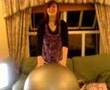 sleepover with exersize ball.