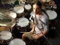 derek roddy, former drummer for bands such as nile, hate eternal, divine empire, malevolent creation, etc. gives us a few tips on how to utilize heel-toe technique on your hi-hat pedal to work on your balance, coordination, timing, and interdependence. 

for the record, so i don't keep getting comments asking these questions: *sigh*

1) i am not derek roddy. i wish i was, but i'm just a guy who downloaded something off of his website and posted it on youtube.

2) why is he using two bass drums and a double pedal? 
in this specific case, being that it's a bit of an older video, derek's bass drums are the same size, but there's no mic hooked up to the bass drum on the left. i've heard theories ranging from being able to do the lick easier, to having it as a tom holder, to having a broken microphone. the latter is my assumption, but no confirmation on my part. you can ask derek personally if it bothers you that much; just quit asking, please. i'm not 100% sure. :)

visit http://derekroddy.com/ for more media and to find out more about what derek's up to these days. also visit his youtube page at http://www.youtube.com/user/mrobsidian for good shit.