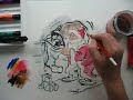 HOW TO COLOUR A CARTOON FATHER CHRISTMAS PART TWO HOW TO COLOUR A CARTOON FATHER CHRISTMAS PART TWO