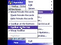 Agendus for Windows Mobile - toolbar customization options