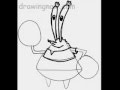 How to draw Mr. Krabs from SpongeBob SquarePants