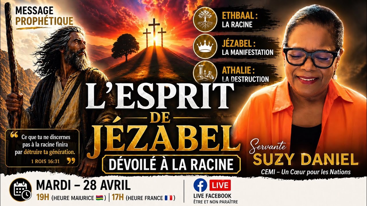 L'ESPRIT DE JÉZABEL DÉVOILÉ À LA RACINE  Servante Suzy DANIEL 