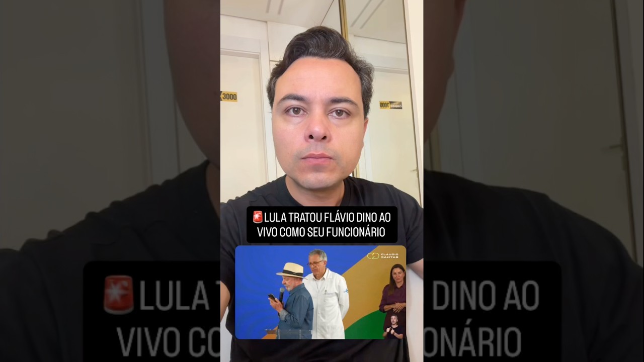 🚨LULA TRATOU AO VIVO FLÁVIO DINO COMO SEU EMPREGADO