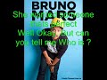 Bruno Mars - who is (with lyrics)