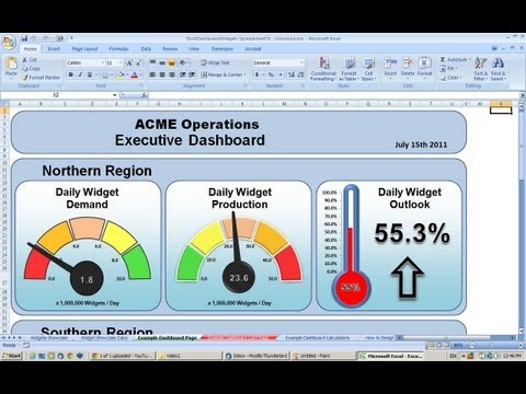 Making an Excel Dashboard - Tutorial #1 Copying Widgets