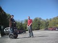 Sitting on a Segway