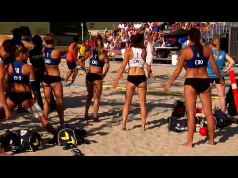 Highlights from day two of the 2013 European Beach Handball Championships video