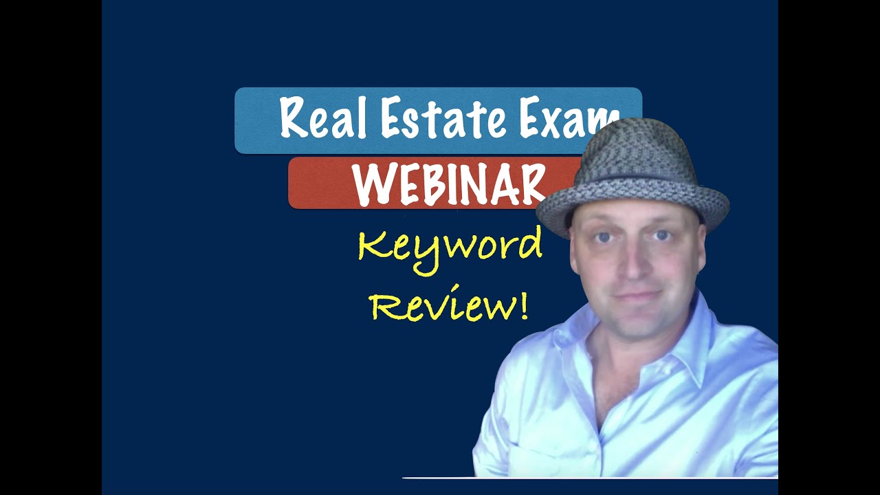 Joseph's keyword real estate exam webinar