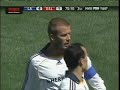 LA Galaxy vs. FC Dallas Serioux tackles Beckham