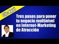Negocio Multinivel-Tres pasos para poner tu negocio multinivel en Internet-Marketing de Atracción