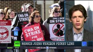Verizon - Bernie Joins the Picket Line...