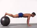 9 Swiss Ball Knee Tuck