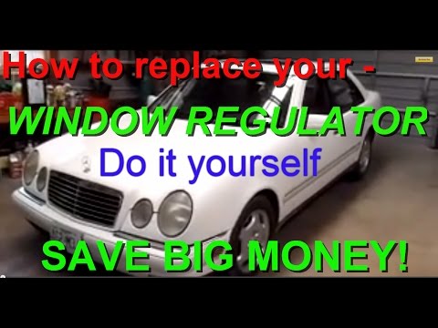 Mercedes window regulator replacement and how to replace the motor as well. E320