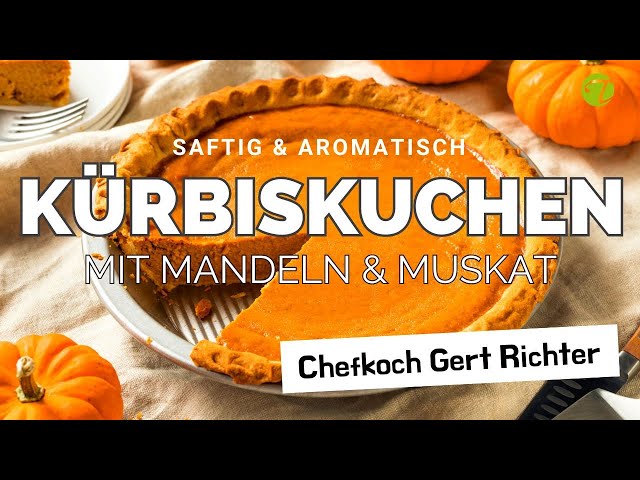 Kürbiskuchen mit Mandel und Sahne | Rezeptempfehlung von Gert Richter Kürbiskuchen mit Mandel und Sahne | Rezeptempfehlung von Gert Richter