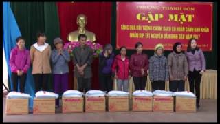Phường Quang Trung-Thanh Sơn trao quà Tết cho gia đình chính sách, hộ nghèo và hộ cận nghèo trên địa bàn phường