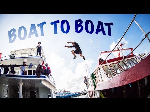 FREERUNNING ACROSS THE HARBOUR! - MALDIVES