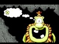 the fifth and final cinematic that plays in trog for the nes. this cinematic plays after completing the fifth bonus level of the game.