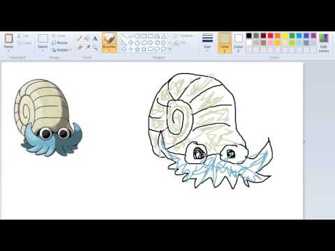 how to draw omanyte