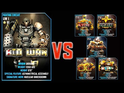 Real Steel WRB FINAL Bio War VS ALL GOLD ROBOTS Series of fights NEW ROBOT (Живая Сталь)