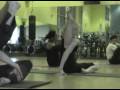 chrissy teaching yoga choreography at gold's gym middletown ny