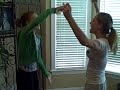 Carolyne and Caroline taking a break from recording to show you their handshake! :)