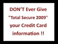What is Total Secure 2009 | TotalSecure2009 Removal Instructions