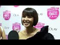 We catch up with Dannii Minogue at the Cosmopolitan Awards to find out how she's feeling about loosing Lucie Jones to John and Edward on The X Factor. Follow us on twitter at twitter.com
