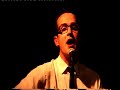 tom adams, in an excerpt from his solo show, 'dropped as a child', performed at the alpine club, london.
