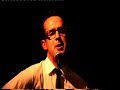 tom adams, in an excerpt from his solo show, 'dropped as a child', performed at the alpine club, london.