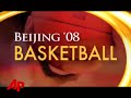 olympics 08: basketball team arrives to mob