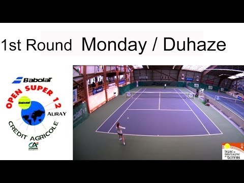 6 1 - Victoire de Monday (GBR) sur Duhaze (6-1/6-2) à l'Open Super 12 Auray , le premier tournois mondial de tennis des jeunes 11- 12 ans - 10 mars 2014 (1st Round...