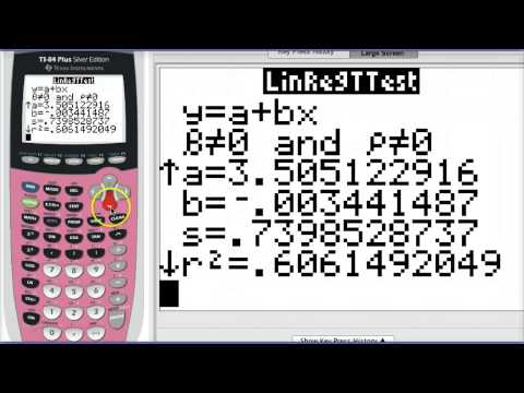 how to perform linear regression t test