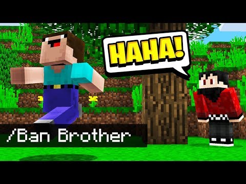 I BANNED My Little Brother in Minecraft Pocket Edition.. - REALMS EP19