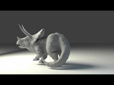 Blender Triceratops Sculpture (Cycles Render)