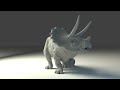 Blender Triceratops Sculpture (Cycles Render)