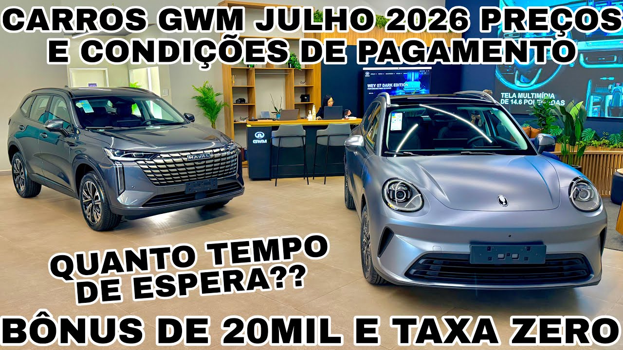 TODOS OS CARROS DA GWM E SEUS PREÇOS EM JULHO DE 2026 | A MELHOR MARCA CHINESA DO BRASIL??