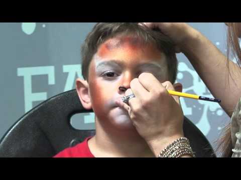 how to face paint a lion