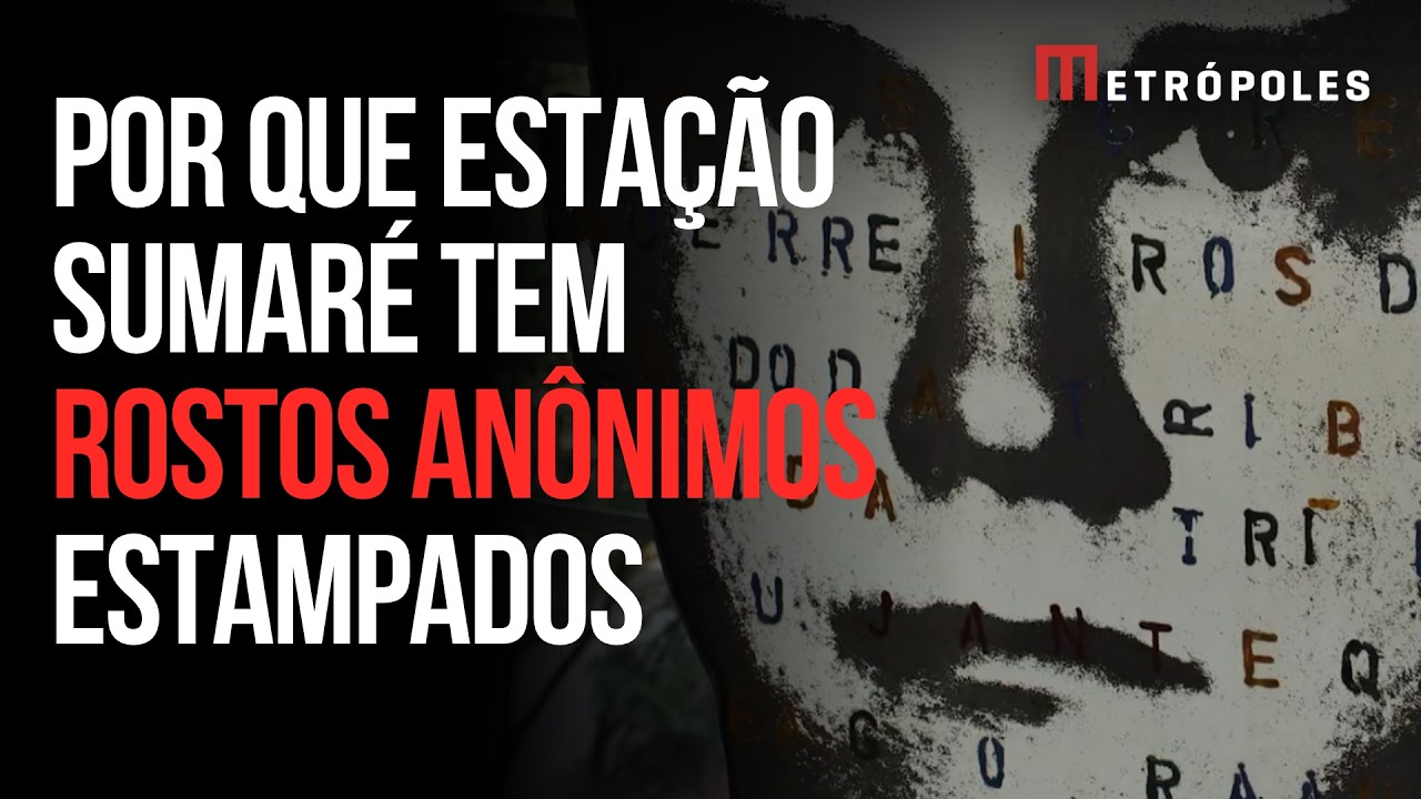 Por que plataforma da estação Sumaré do metrô de SP tem rostos anônimos estampados
