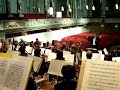 from richard wagner, symphonisches orchester z�rich (soz). a view from the bass section at the back of the tonhalle. rarely seen contrabass-trombone in front.