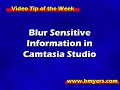 obscure or blur text in Camtasia Studio