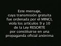 globovision denuncia: minci viola la ley con mensaje rojito