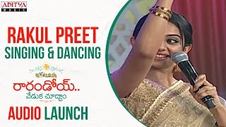 Rakul Preet Singing & Dancing on Stage @ Raran