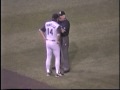 Lou Pinella Kicks his hat around the infield. 8/26/98.