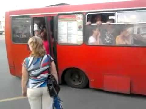 Somewhere in Russia. Red Bus come to you.