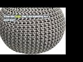 Cotton Craft Hand Knitted Cable Style Dori Pouf