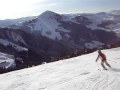 Skiing the Sudhang red run at Soll, SkiWelt, Austria