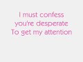 Aly and aj-careful with words lyrics