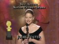 Michael Douglas and Anne Archer present the Actress in a Motion Picture award. There is a three way tie between Jodie Foster, Sigourney Weaver, and Shirley MacLaine. Jodie is the first one to accept the award and tells the audience that she worked with both Michael and Anne in different movies. Sigourney Weaver goes afterwards and accepts her award. License Golden Globe Awards Clips Here: dickclarklicensing.com